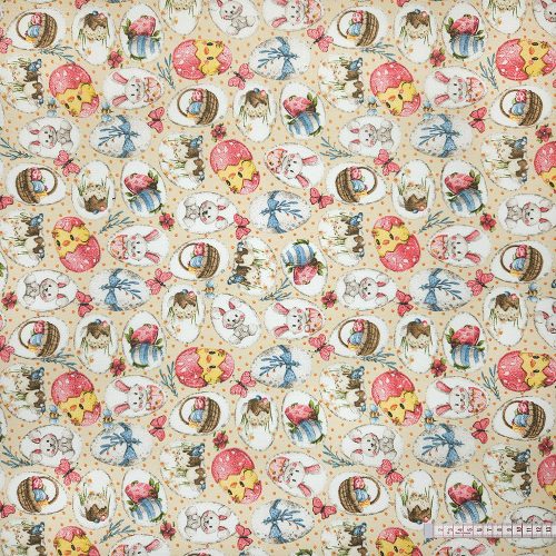 Húsvéti nyuszimesés tojások dekorszövet