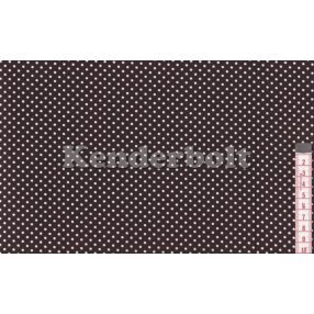 Barna, sötét (2 mm) pöttyös pamutvászon