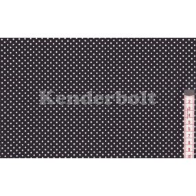Fekete (2 mm) pöttyös pamutvászon