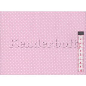 Rózsaszín, baba (világos) (2 mm) pöttyös pamutvászon