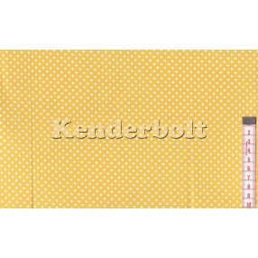 Sárga, citrom (2 mm) pöttyös pamutvászon