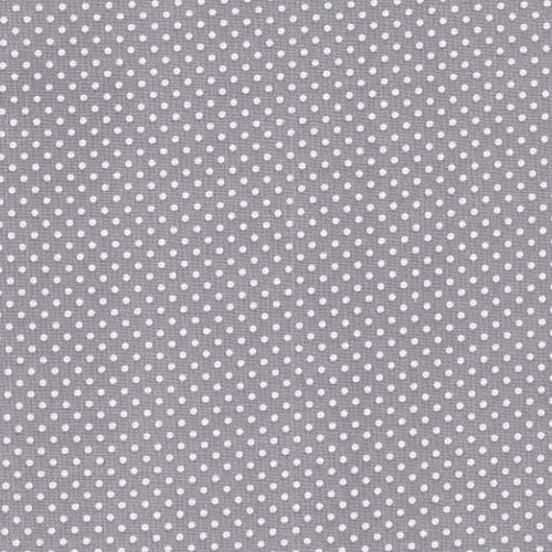 Szürke (2 mm) pöttyös pamutvászon