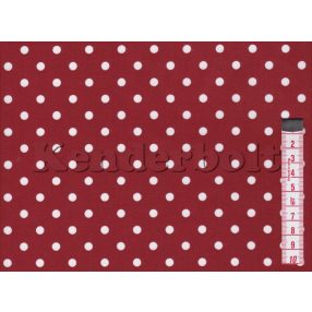 Piros, bordó 2. (5 mm) pöttyös pamutvászon