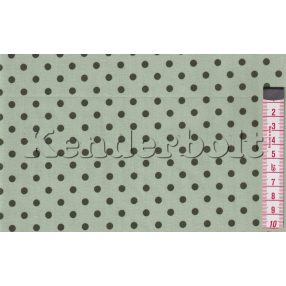 Pisztácia, zöld pöttyel (5 mm) pöttyös pamutvászon