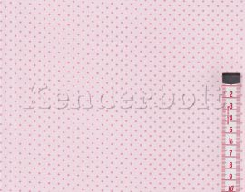 Rózsaszín, baba (színes pöttyel) (1 mm) pamutvászon