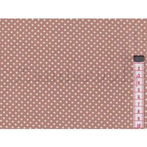 Barna, nugát (2 mm) pöttyös pamutvászon