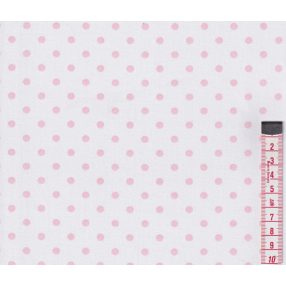 Rózsaszín, fordított (4 mm) pöttyös pamutvászon