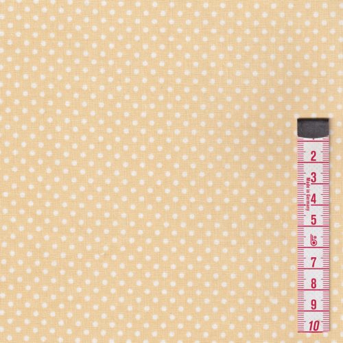 Bézs, púder (2 mm) 2. pöttyös pamutvászon