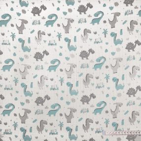 Mintás pelenka anyag - kék és szürke dínók