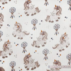 Mintás pelenka anyag - rózsaszín unikornis