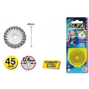 OLFA körkés penge 45 mm  (cikkcakk)
