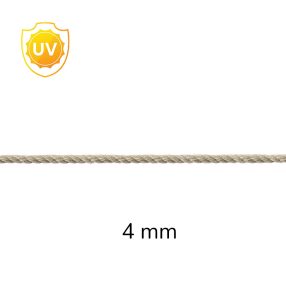 Természetes hatású kültéri PP kötél (4 mm)