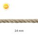 Természetes hatású kültéri PP kötél (14 mm)