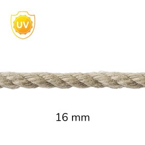 Természetes hatású kültéri PP kötél (16 mm)