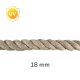 Természetes hatású kültéri PP kötél (18 mm)