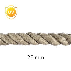 Természetes hatású kültéri PP kötél (25 mm)