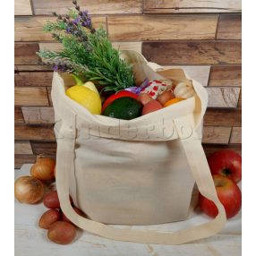 Pamut bevásárló táska 41*38 cm (hosszú fülű)
