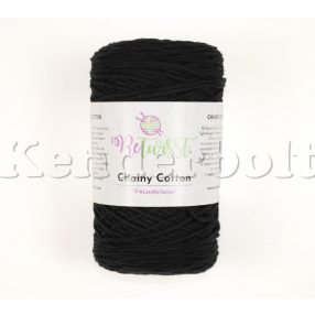 Fekete (02) Retwisst Chainy Cotton zsinórfonal (3 mm)