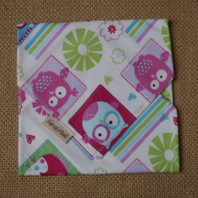 Újraszalvéta, "Patchwork bagoly (rózsaszín)"