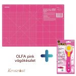 OLFA pink vágókészlet (vágóalátét + körkés)