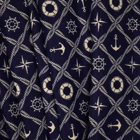 Hajós, tengeri mintás dekorszövetek